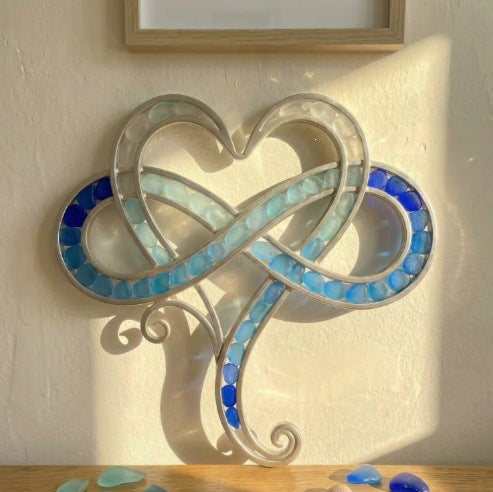 🔥100% Handcrafted - 💞Infinity heart Sea Glass Decor