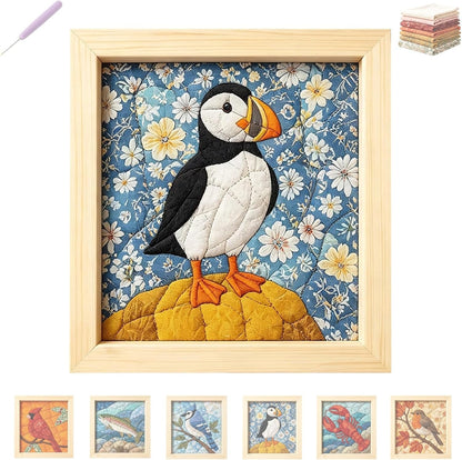 Kinusaiga-No-Sew Bird Fabric Art Kit