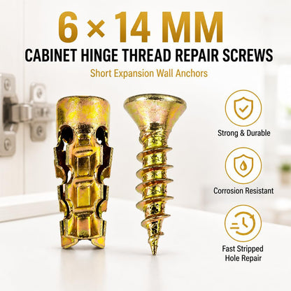 🛠️🔩Expansion screw set for cabinet hinge repair and door hinge thread repair