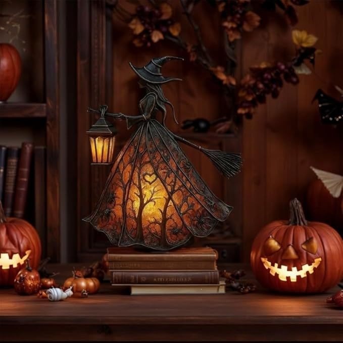 Halloween Witch Lamp Tabletop Decoration