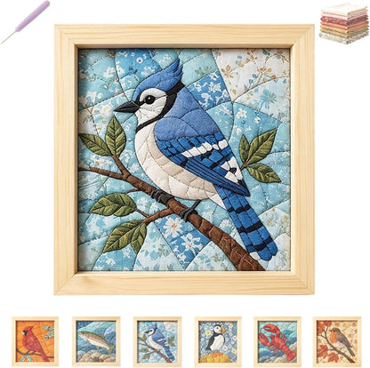 Kinusaiga-No-Sew Bird Fabric Art Kit