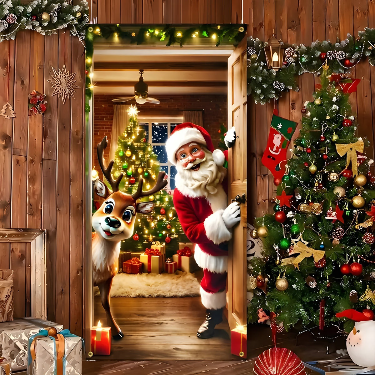 🎄🎅 2026 Festive Christmas Door Cover