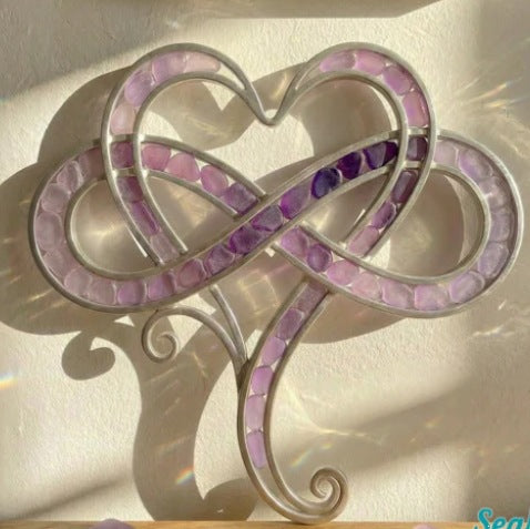 🔥100% Handcrafted - 💞Infinity heart Sea Glass Decor