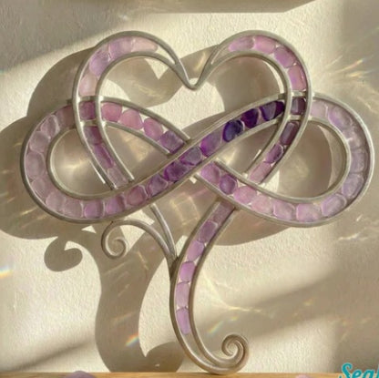🔥100% Handcrafted - 💞Infinity heart Sea Glass Decor