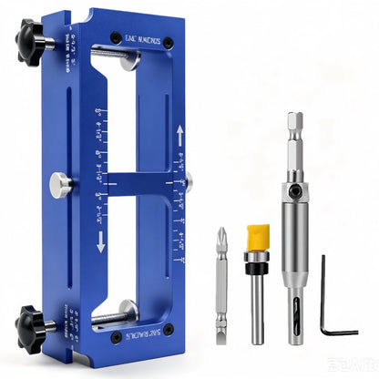 🔧Adjustable Door Hinge Mortise Jig Kit – Precision Routing, Quick Setup & Perfect for Carpenters, Joiners & DIY Home Renovations ✨