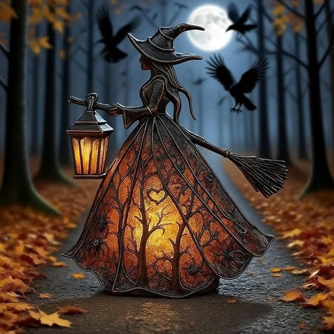 Halloween Witch Lamp Tabletop Decoration