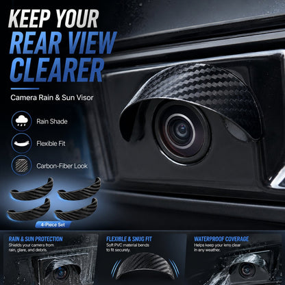 🌧️ 4PCS Car Backup Camera Rain Shield – Clearer Rear View in Rain