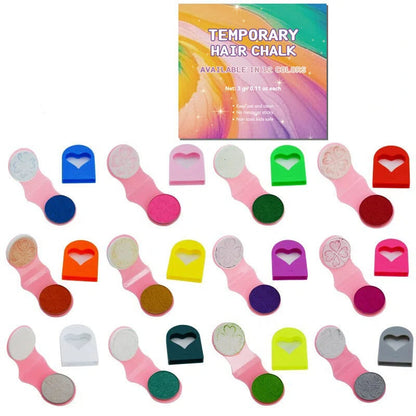 🔥Last Day 46% OFF - 🌈12-Color Temporary Hair Chalk Applicator Set