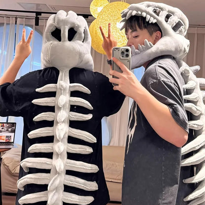 DinoRoar™ Dinosaur Skeleton Costume — Movable Jaw & Plush Tail (Ages 3-10)