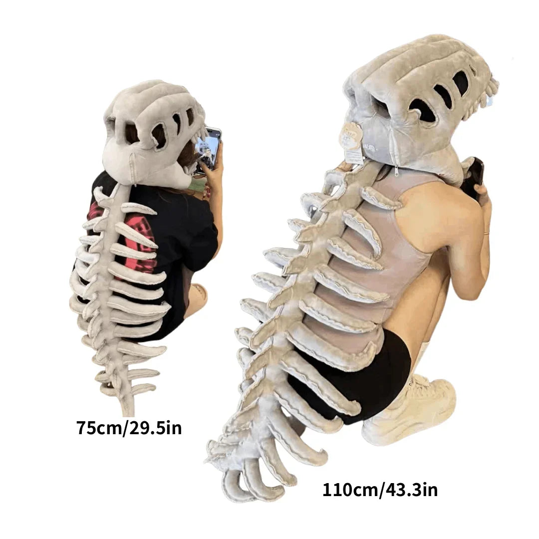 DinoRoar™ Dinosaur Skeleton Costume — Movable Jaw & Plush Tail (Ages 3-10)