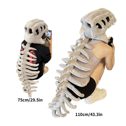 DinoRoar™ Dinosaur Skeleton Costume — Movable Jaw & Plush Tail (Ages 3-10)