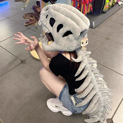 DinoRoar™ Dinosaur Skeleton Costume — Movable Jaw & Plush Tail (Ages 3-10)