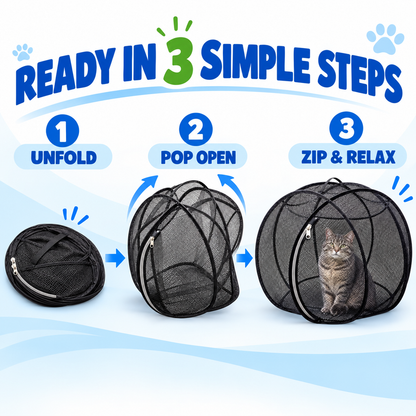 🌿Hot Sale 50% OFF-Outdoor Cat Lounge – Mesh Playpen for Fresh-Air Time