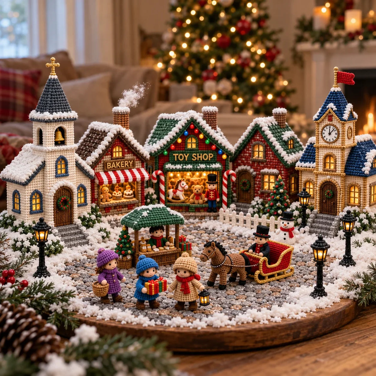 DIY Christmas Village Crochet Kit — Stitch Your Own Little Christmas World.