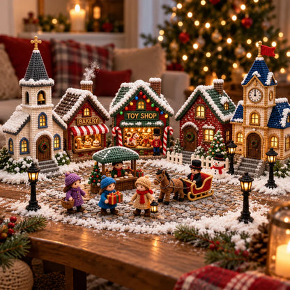 DIY Christmas Village Crochet Kit — Stitch Your Own Little Christmas World.