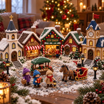 DIY Christmas Village Crochet Kit — Stitch Your Own Little Christmas World.