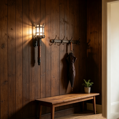 Medieval Torch Wall Sconce: Battery LED Realistic Candle Light with Remote