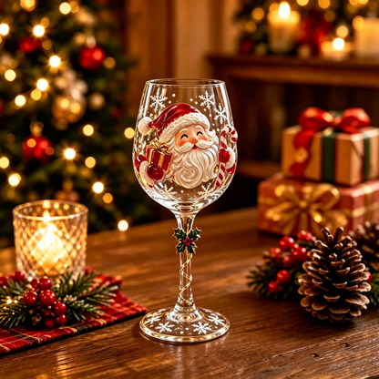 🔥🎁Christmas 3D Wine Glass Collection Gift Box Set✨