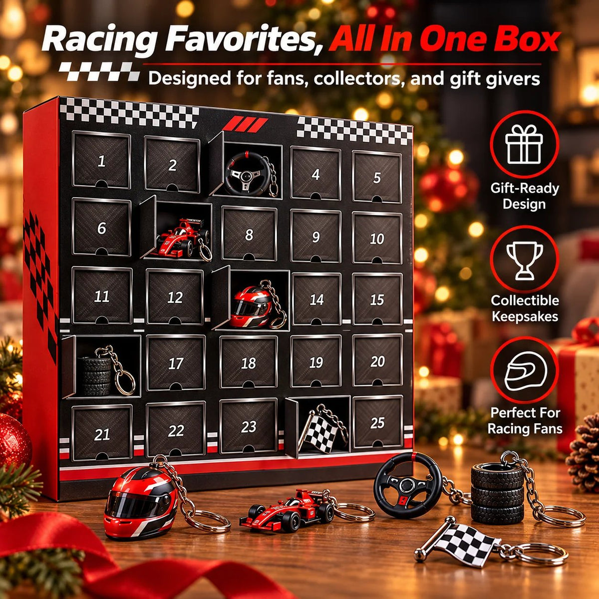 🏁 RaceGrid™ 25-Day Formula Racing Advent Calendar – Ultimate Christmas Countdown for Racing Fans