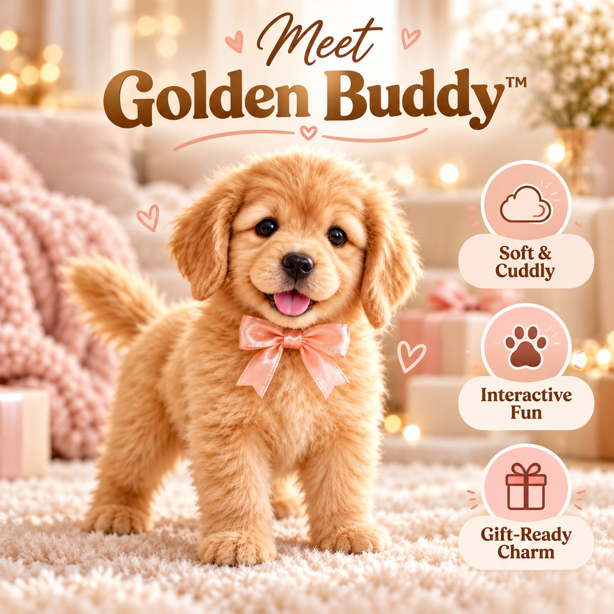 🎄49% OFF🐕🐾 Golden Buddy™ Realistic Robot Golden Retriever Puppy