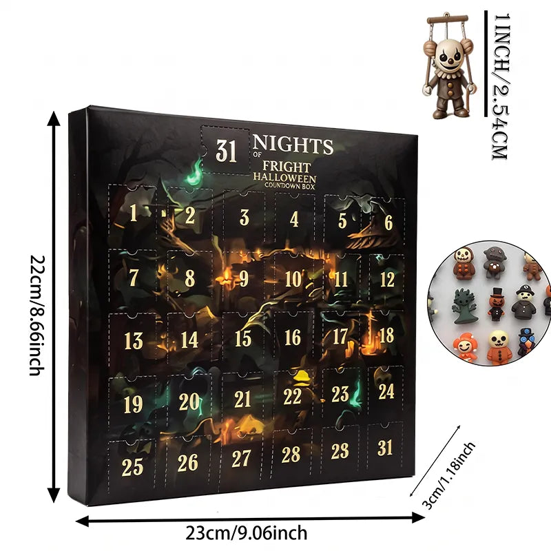 🎃2026 Halloween Countdown Advent Calendar Gift Box - 31 Nights of Fright Blindbags Surprise Set👻
