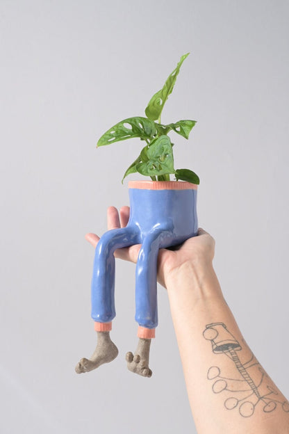 ✨ Cute Legged Human-Shaped Planter Pot Funny Resin Plant Pot