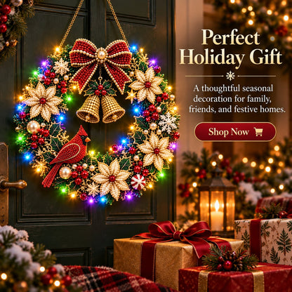 🎄💎 Sparkle & Glow Christmas Craft Art – LED Beaded Holiday Display Kit