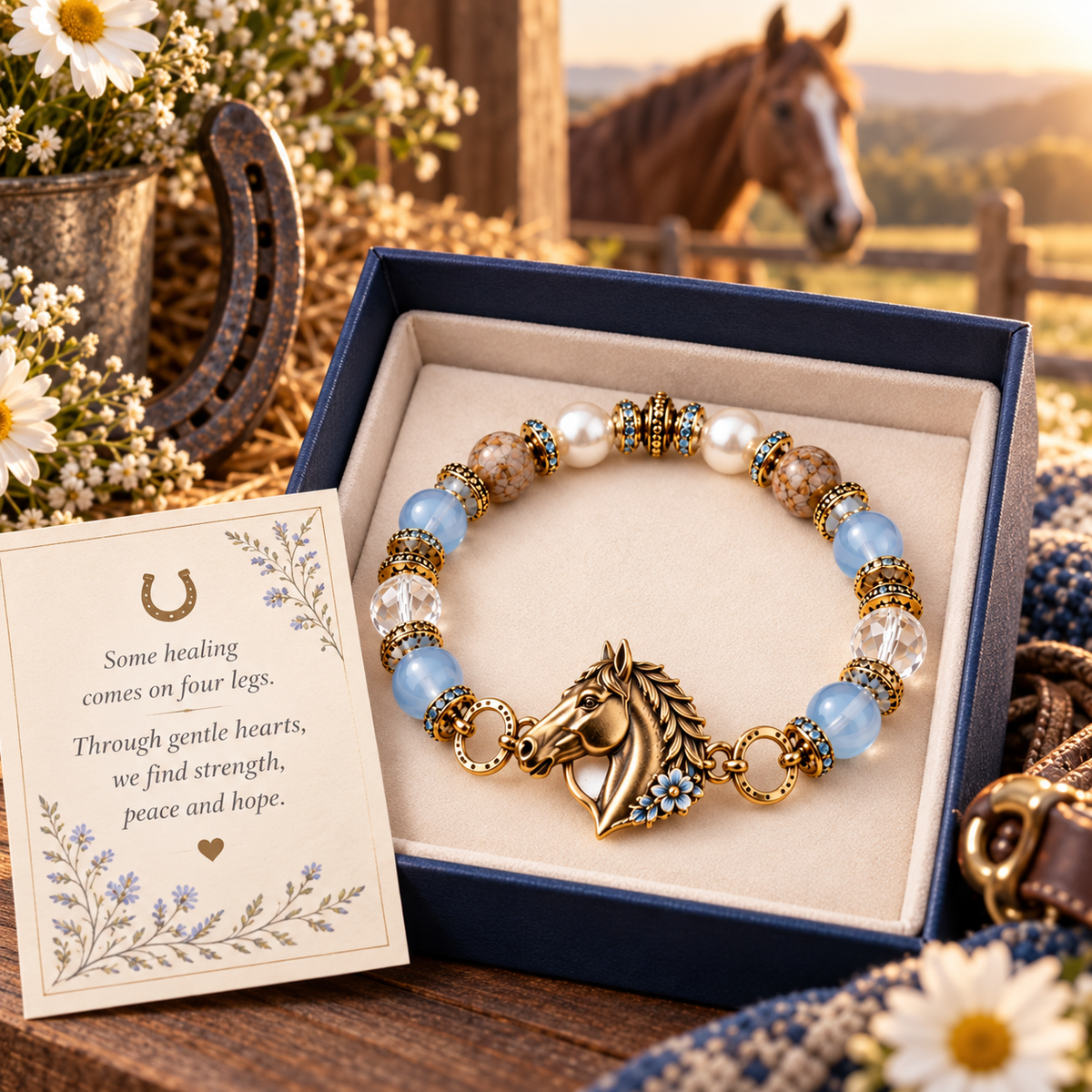 Therapy Horse bracelet in gift box
