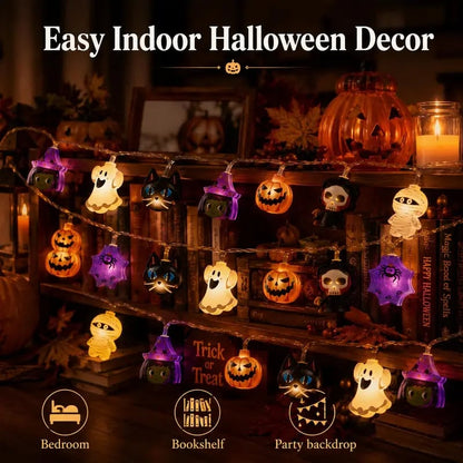 Halloween LED lanterns - Death God, Black Cat, Pumpkin Lantern String