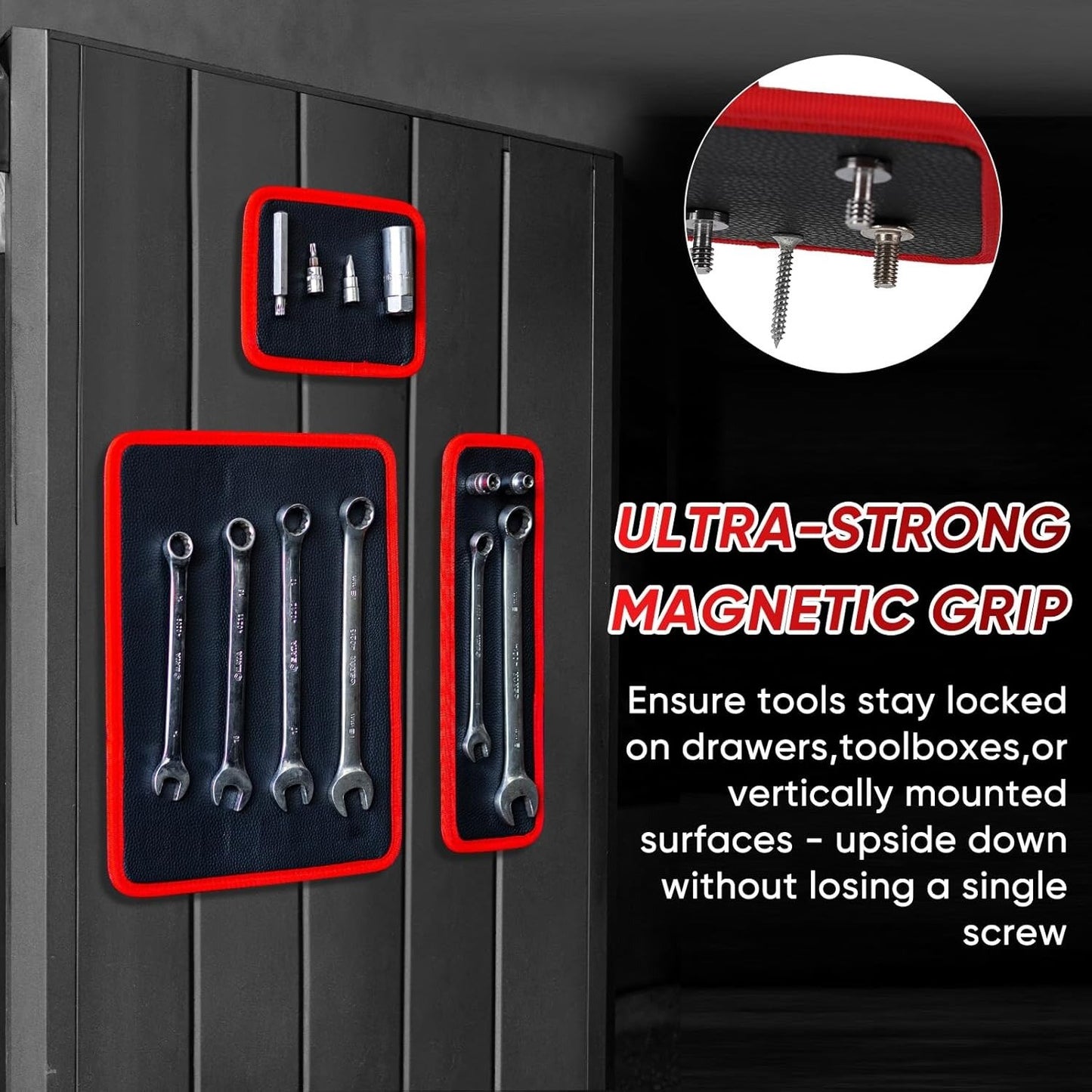 ⚡ Ultra-Strong Magnetic⚡Flexible Magnetic Tool Mat - Ultra-Thin Magnetic Tool Holder, Automotive Body Panels (3 Pack)