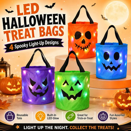 ✨Halloween Glowing Pumpkin Bags – LED Lights & Spacious Interior 🍬