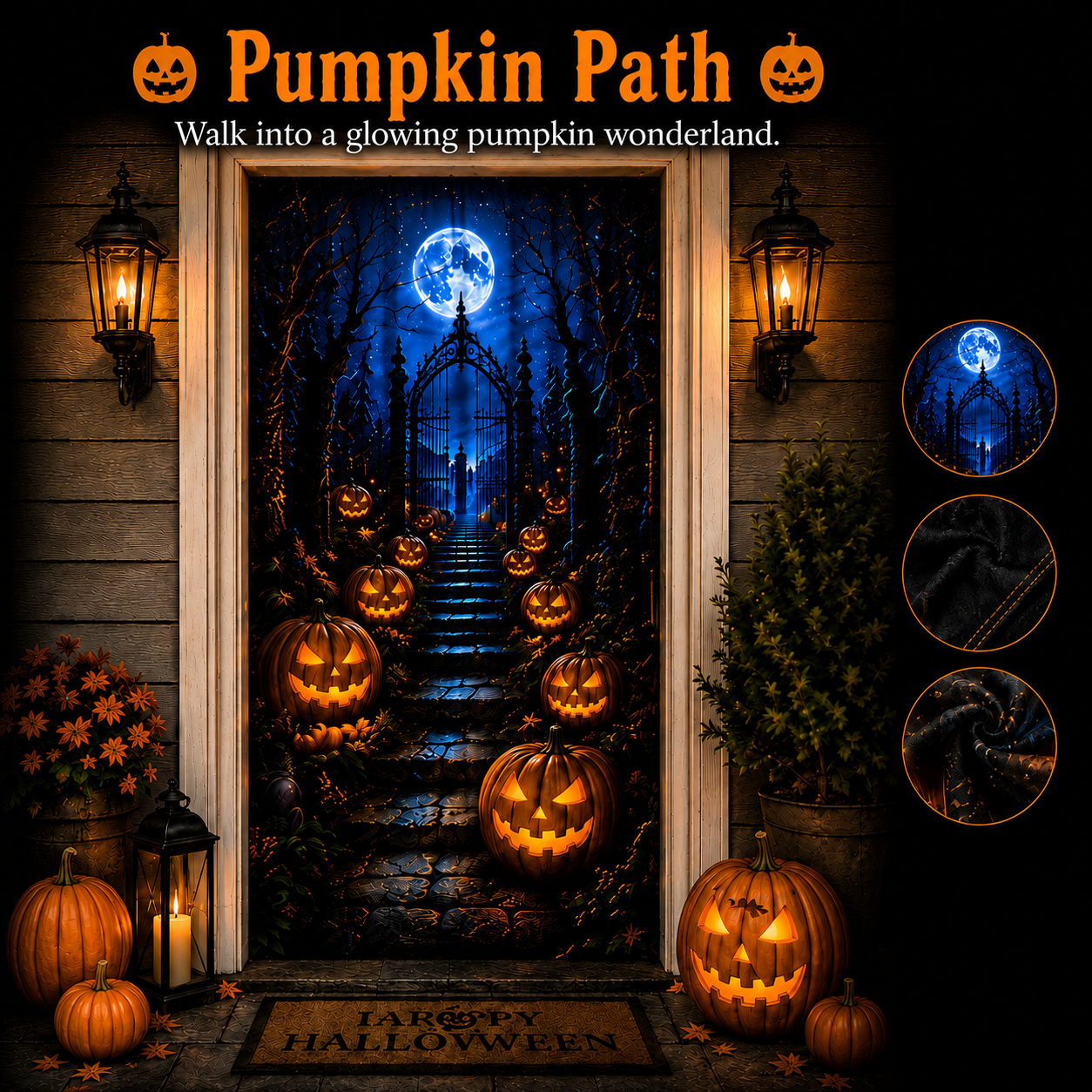 🎃Halloween Portal Door Curtain – Realistic Spooky Door Decor