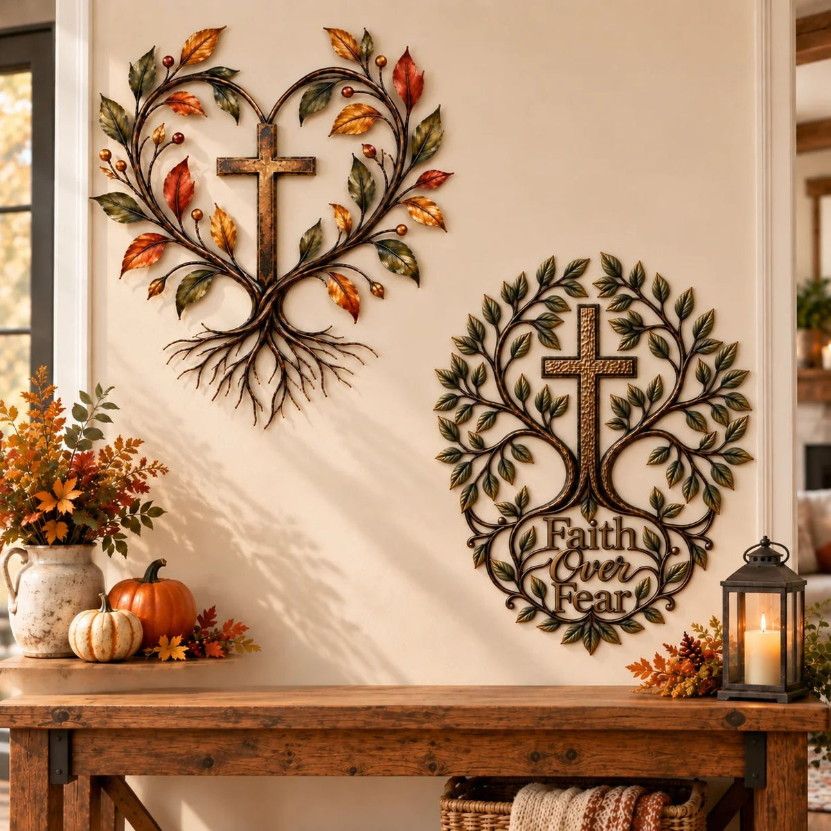 ✝️🌳Faith & Roots Tree of Life Cross Wall Decor