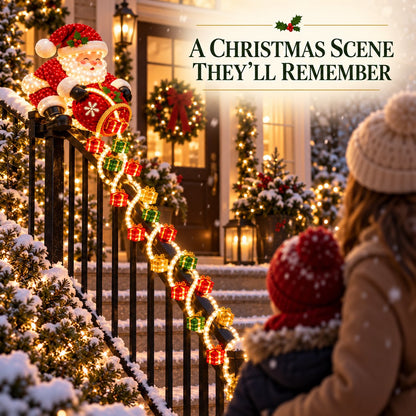 🔥🎅 Santa Magic Gift Cascade Railing Light