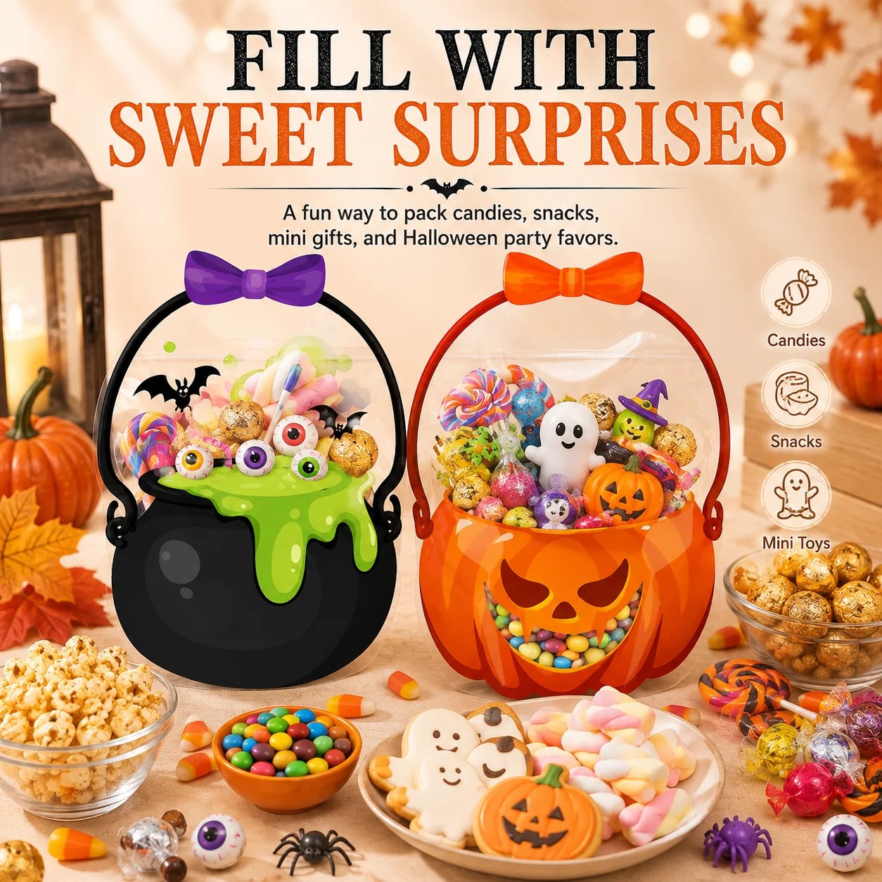 👻 EARLY HALLOWEEN DEAL 49% OFF 🎃 Fun Halloween Treat Bags for Parties & Trick-or-Treat