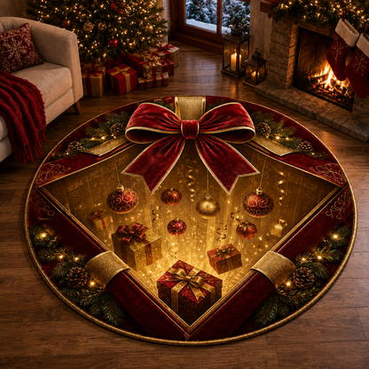 🎄 Christmas 3D Illusion Rug – Magical Holiday Portal Floor Decor