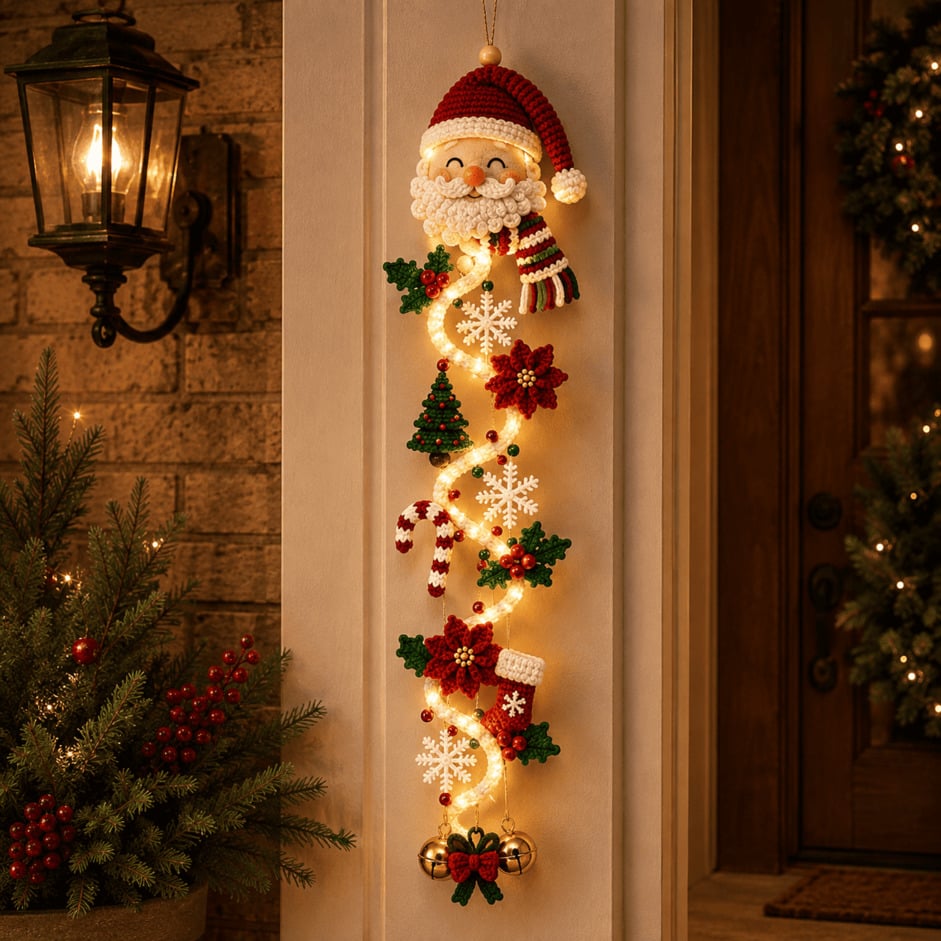 ⏳ Last day! 49% OFF – 🎅MerryCascade™ Glowing Christmas Door Hanger