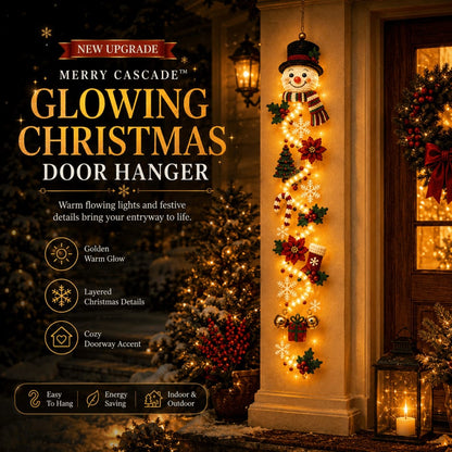 ⏳ Last day! 49% OFF – 🎅MerryCascade™ Glowing Christmas Door Hanger