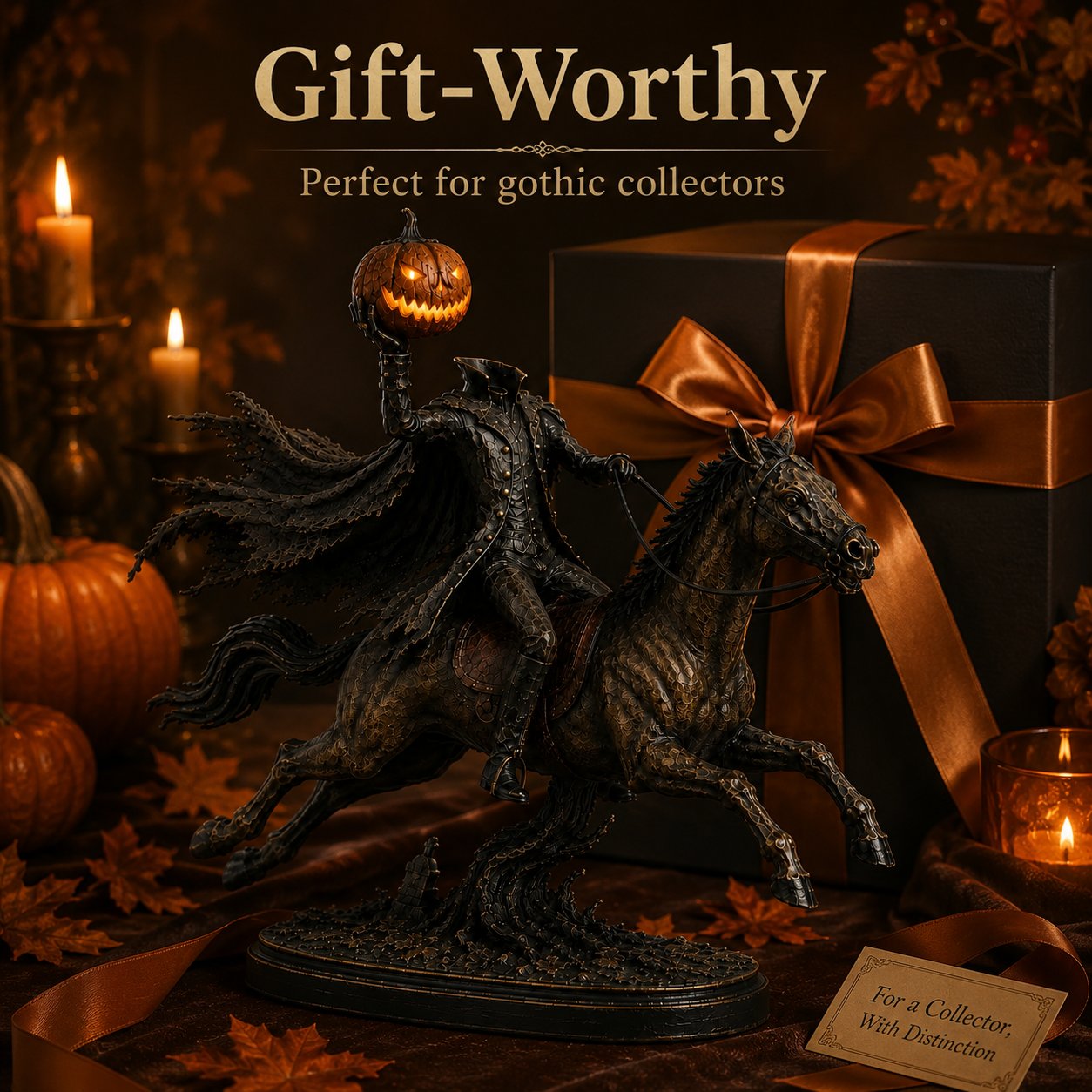 ⏰Limited Stock 60% OFF🎃🏇Midnight Chase Headless Horseman Statue