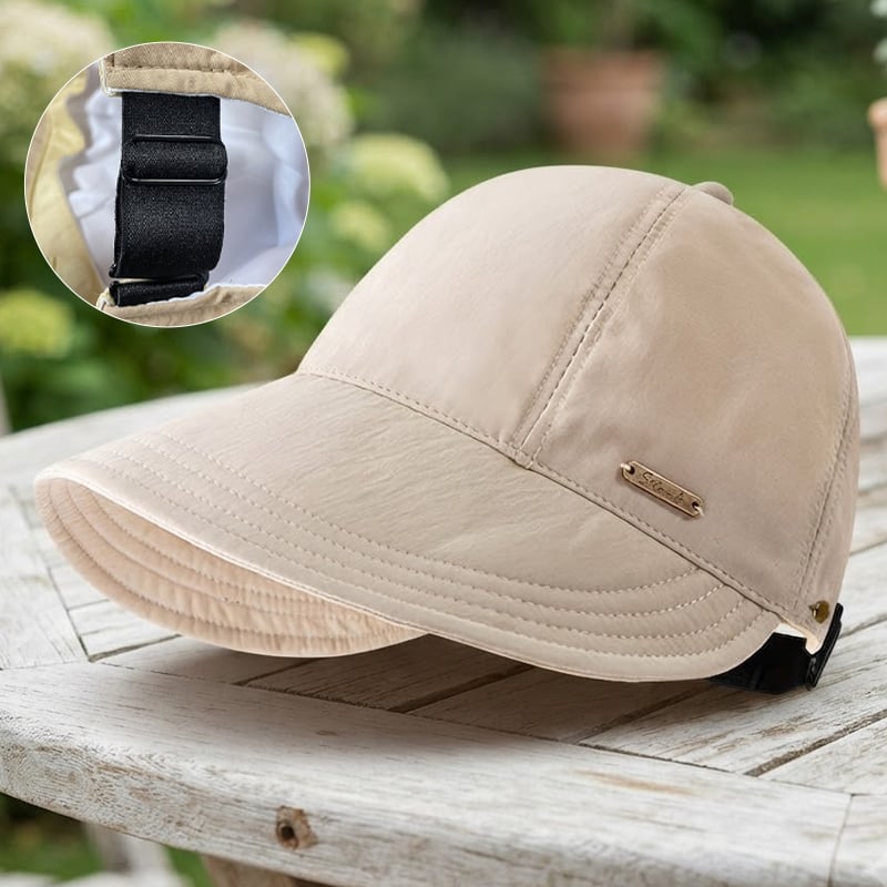 👒 Women’s Wide Brim Sun Visor Hat – UPF 50+ Open Top Ponytail Cap for Beach, Golf & Outdoor Sun Protection