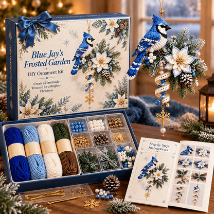 🎄❤️ Cardinal & Poinsettia DIY Ornament Kit