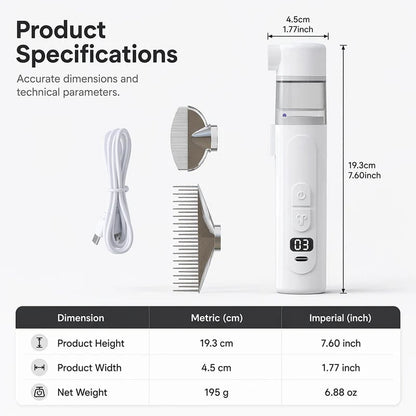🔥Hot Sale - 49% OFF🐶Electric Pet Flea Remover and Detangling Comb