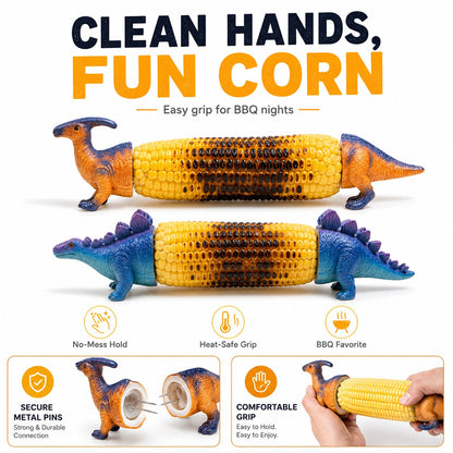 🔥Last Day Promotion🦖 Dino Bite Corn Holders🌽Turn Ordinary Corn Into The Most Fun Thing On The Table🧒