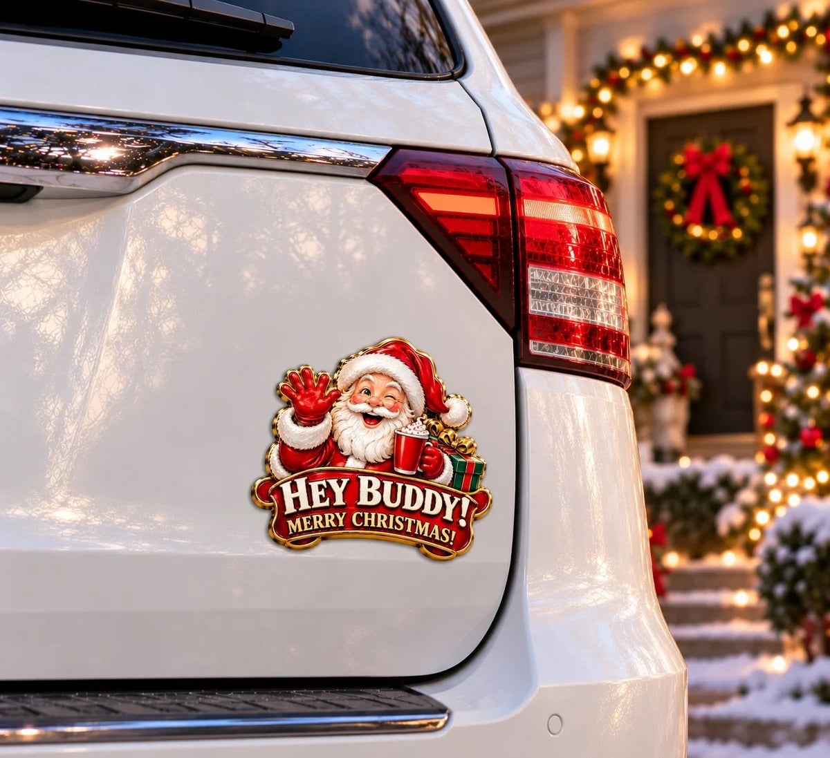 🎄 Funny Christmas Character Car Emblems | Add Instant Holiday Cheer to Your Ride
