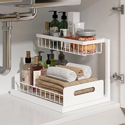 L-Shaped Pull Out Under Sink Organizer