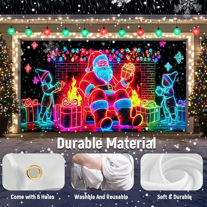 🎄Christmas Sale! Christmas Garage Door Cover Banner