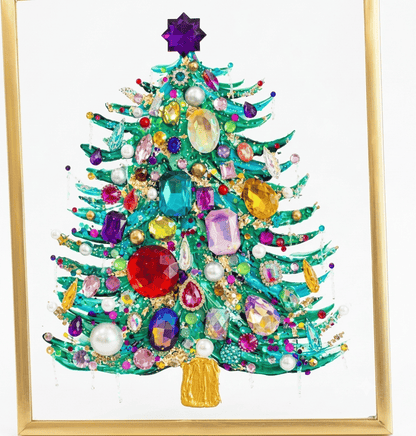 🎄 Gemstone Christmas Tree Stained Glass Art — Bring Magical Christmas Sparkle Into Your Home ✨