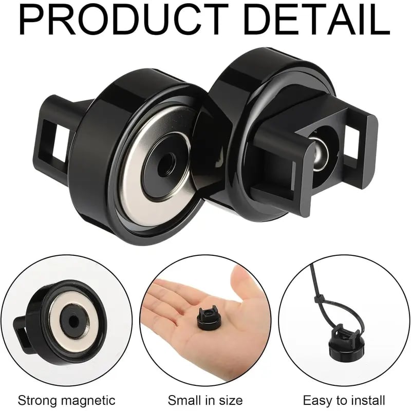 🔥22LBS Heavy-Duty Magnetic Cable Tie Mounts – 22mm Tool-Free Wire Holders with Scratch-Free Rubber Base for Home, Office, RV & Marine.