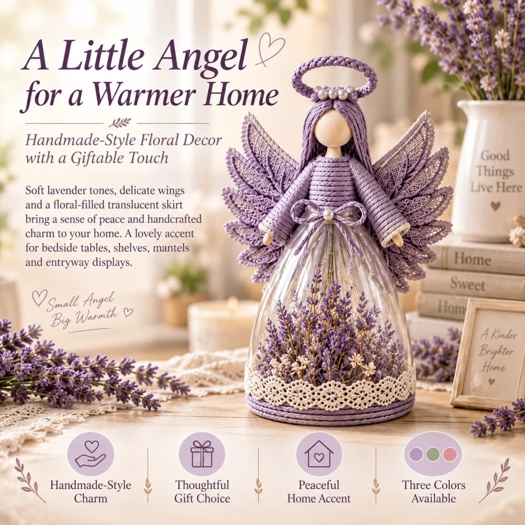 🔥 LAST DAY 49% OFF - 🌸🎁 Lighted Floral Angel Figurine
