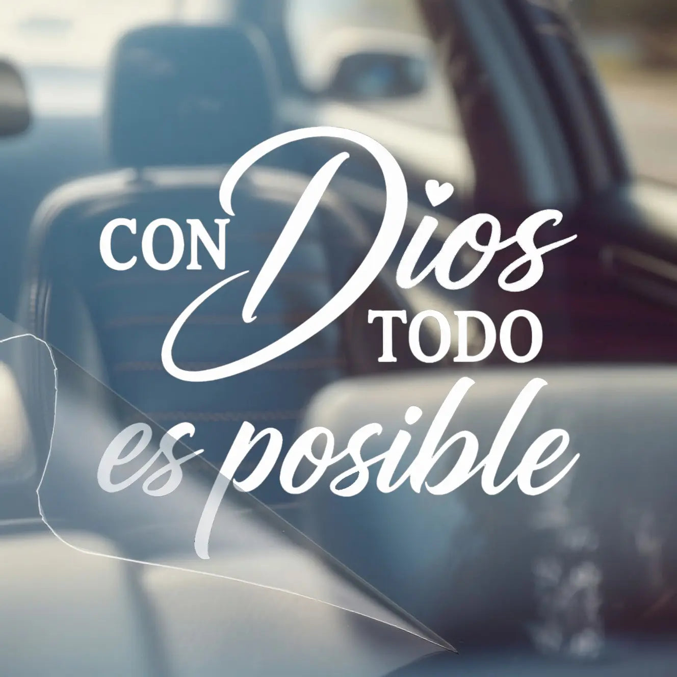 ✨ 50% OFF Con Dios Todo Es Posible Faith Vinyl Decal – Inspirational Spanish Sticker